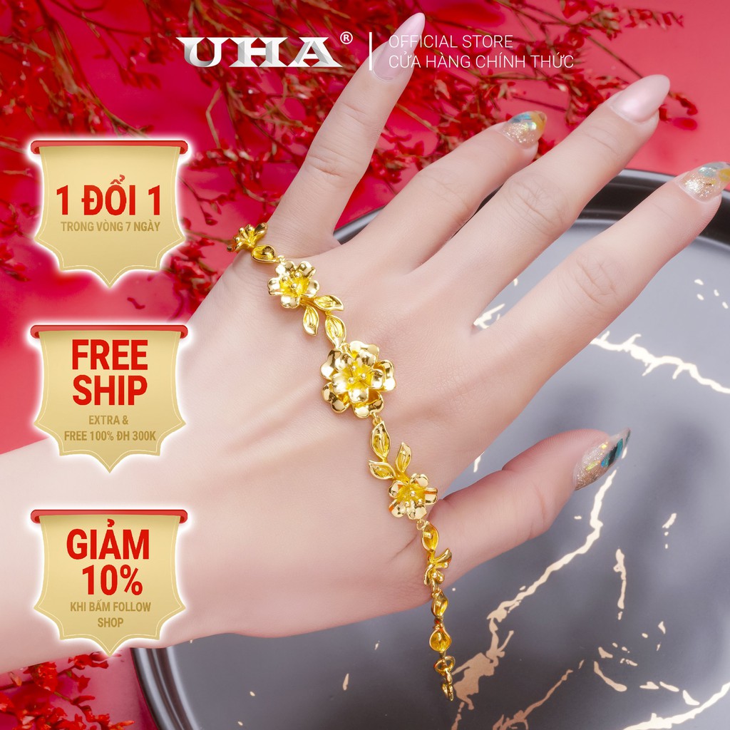 Lắc Tay Nữ Mạ Vàng 18k Sang Trọng UHA LTNU71