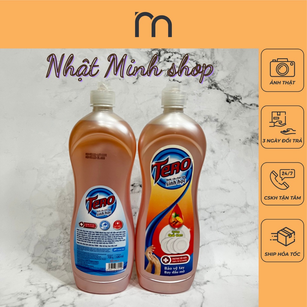 Nước rửa chén, nước rửa bát sinh học Tero hương quế cam