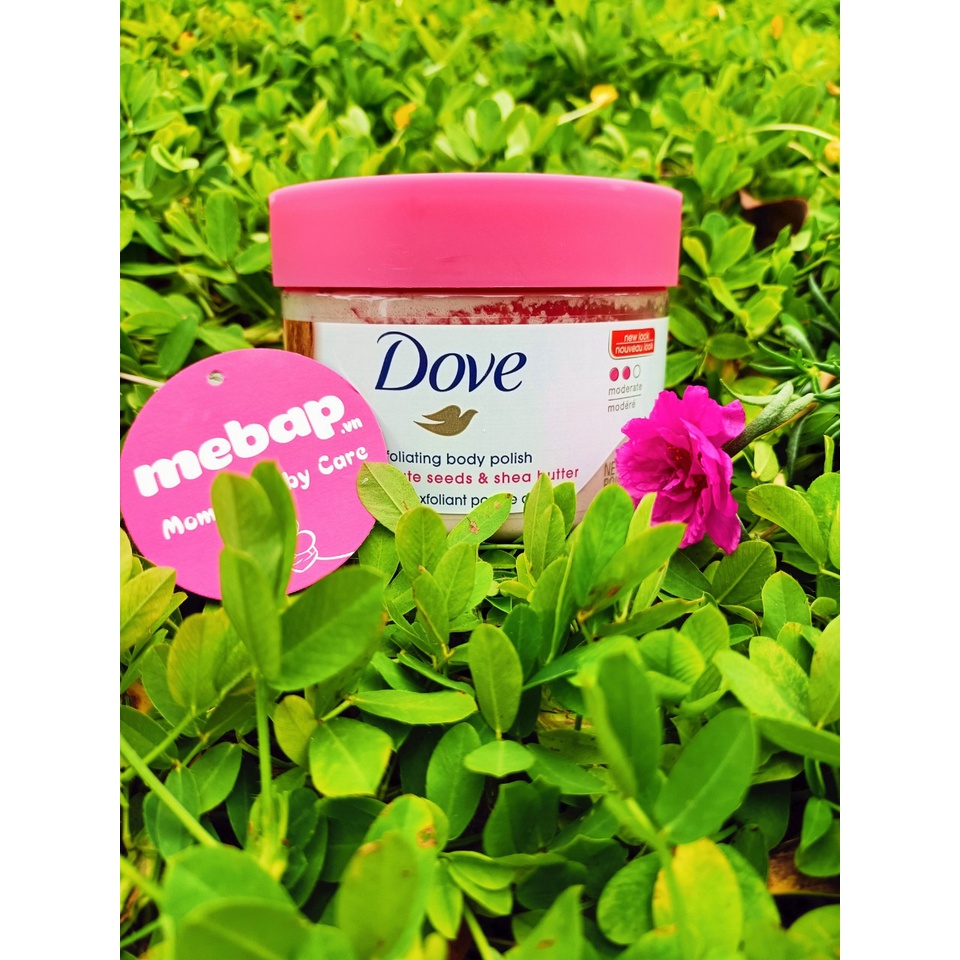 Tẩy Tế Bào Chết Cơ Thể Chiết Xuất Lựu Và Bơ Đậu Mỡ Dove Exfoliating Body Polish Scrub 298g Mỹ