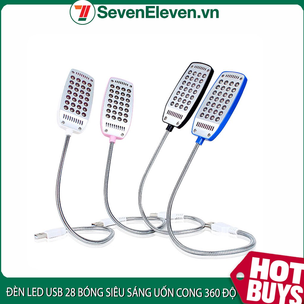 Đèn LED cổng USB 28 bóng siêu sáng có thể uốn cong 360 độ (màu ngẫu nhiên)