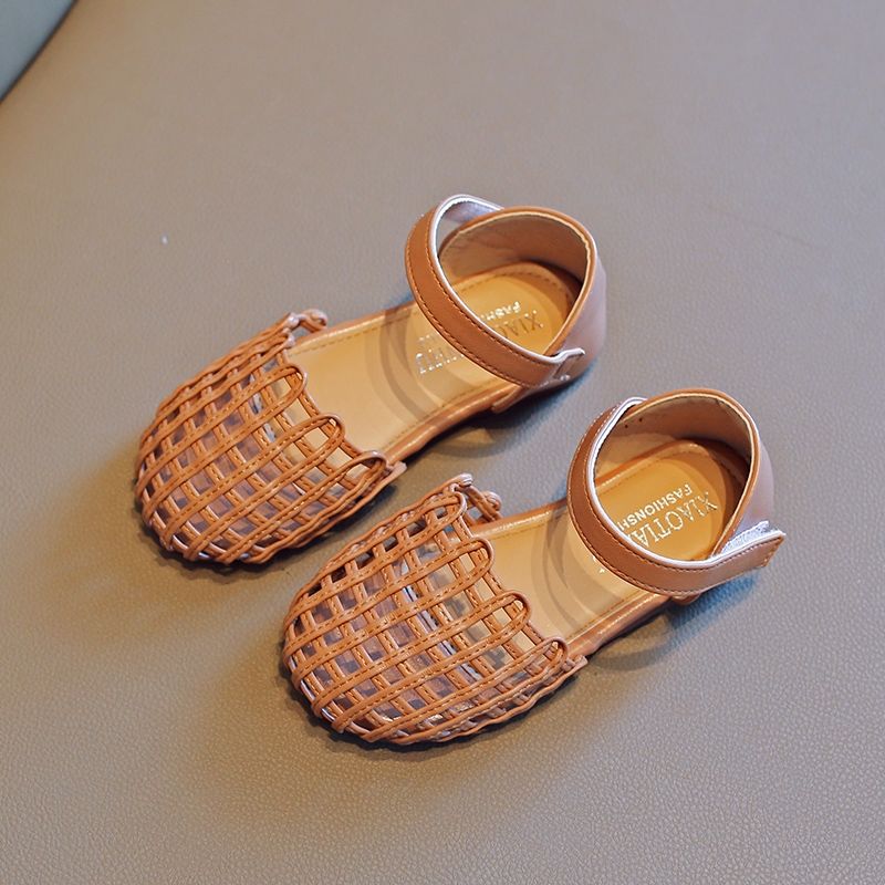 Nữ Giày Sandal Mùa Hè 2021 Trẻ Em Mới Của Đế Mềm Dệt Bơm Thời Trang Bé Gái Công Chúa Nhỏ Giày Trung Và Con Lớn