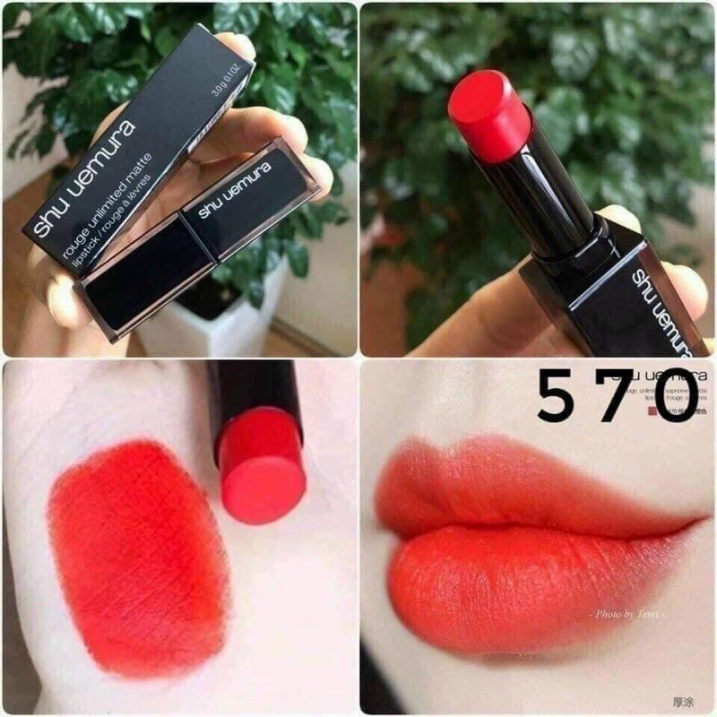 Son SHU UEMURA Màu đỏ Cam Chính Hãng Nhật