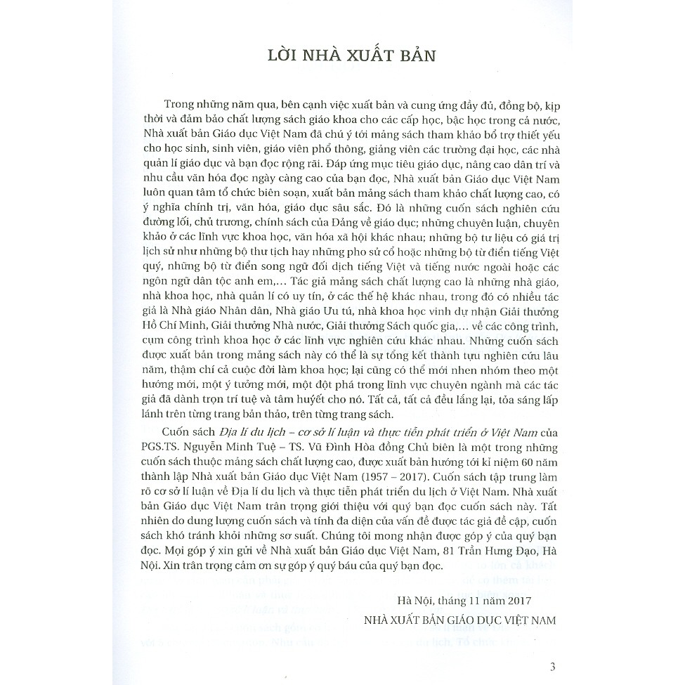 Sách - Địa Lý Du Lịch Việt Nam - Cơ Sở Lí Luận Và Thực Tiễn Phát Triển Ở Việt Nam