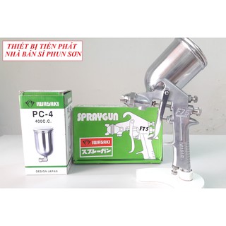 Bộ Phun Sơn Iwasaki F75 + Bình Chứa Sơn 400cc (Chính Hãng JAPAN)