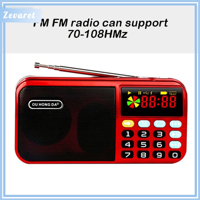 Radio Kỹ Thuật Số Mini Cầm Tay USB TF MP3 Chạy Bằng Pin Lithium