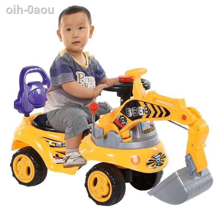 > Máy xúc cho trẻ em có thể ngồi và cưỡi trên đồ chơi cậu bé điện xe công trình ngoại cỡ điều khiển từ xa lớn