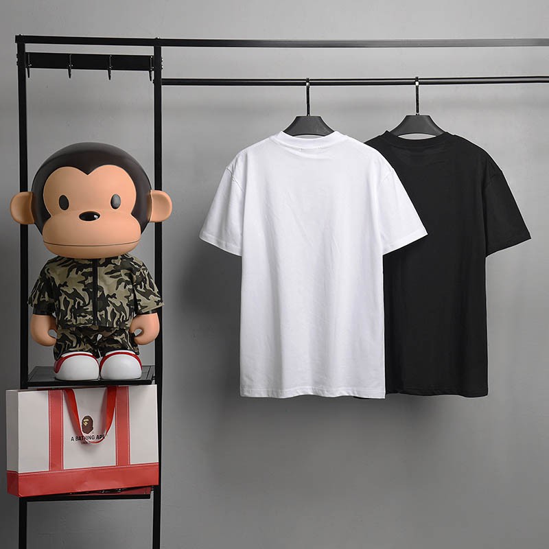 Áo Thun Tay Ngắn Cổ Tròn In Logo Bape Ape Ape Thời Trang Mùa Hè Cho Nam Và Nữ