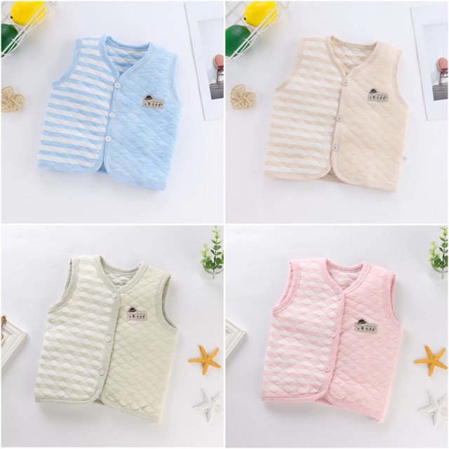 MẪU 4 PASTEL - Áo ghile cotton trần bông cao cấp GAM MÀU NHẸ NHÀNG đáng yêu cho bé trai, bé gái | BigBuy360 - bigbuy360.vn