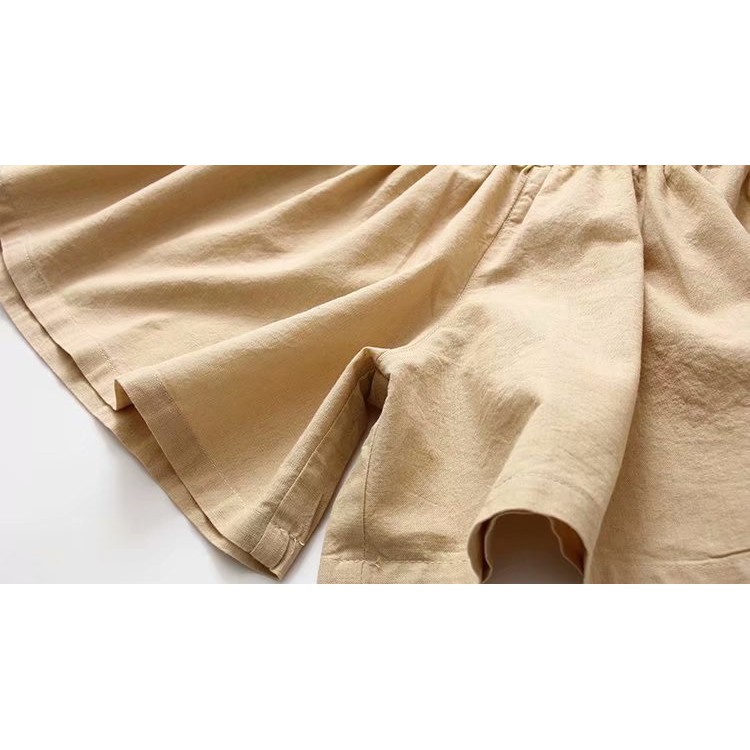 Quần Sọt Đùi Nữ Giả Váy vải linen Thời Trang Phong cách Morigirl Nhật Bản - Akira Store | BigBuy360 - bigbuy360.vn