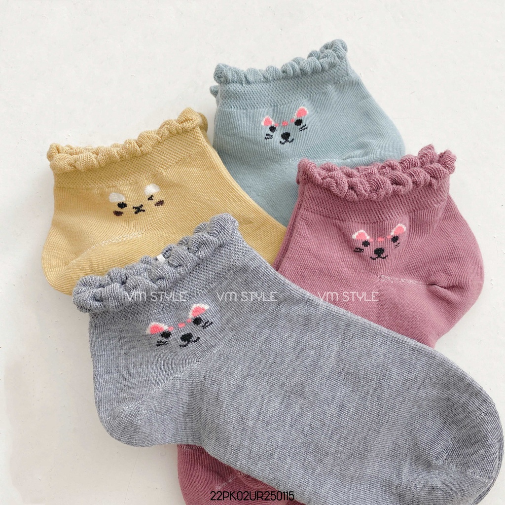 Tất vớ nhiều màu, hình dễ thương Vintage thời trang nữ cao cấp VM STYLE 22PK02UR2501