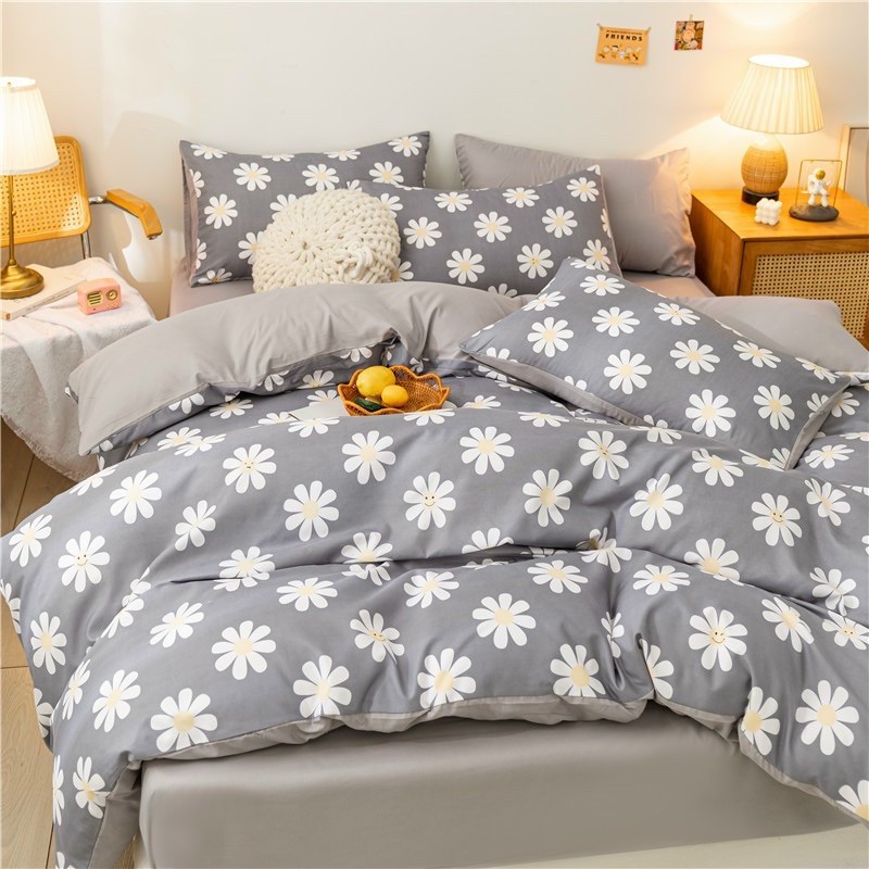 Bộ chăn ga gối Poly cotton: gấu nâu/ cúc nhí/đám mây | BigBuy360 - bigbuy360.vn