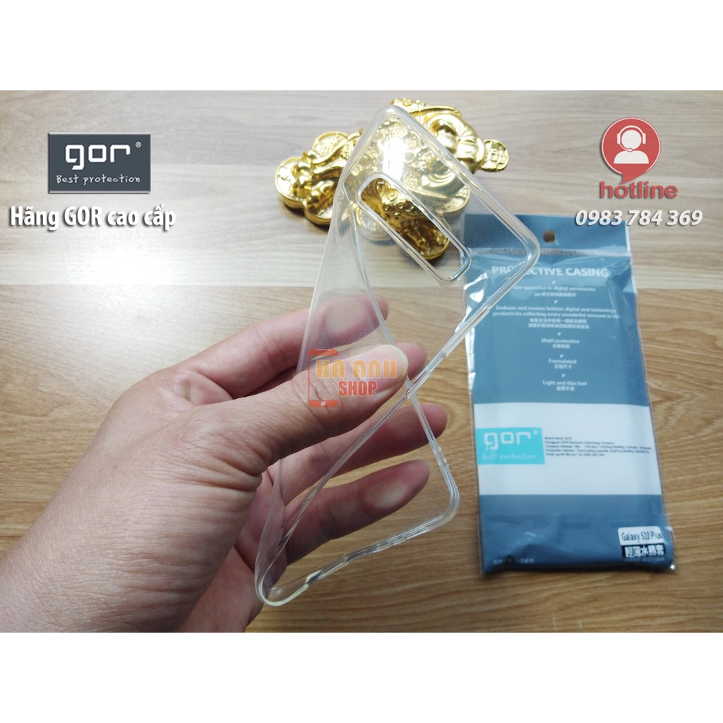 Ốp Samsung S10 / S10 Plus / S10e /S10 5G hãng Gor cao cấp trong suốt như pha lê, siêu dẻo, siêu mỏng, siêu nhẹ, siêu bền