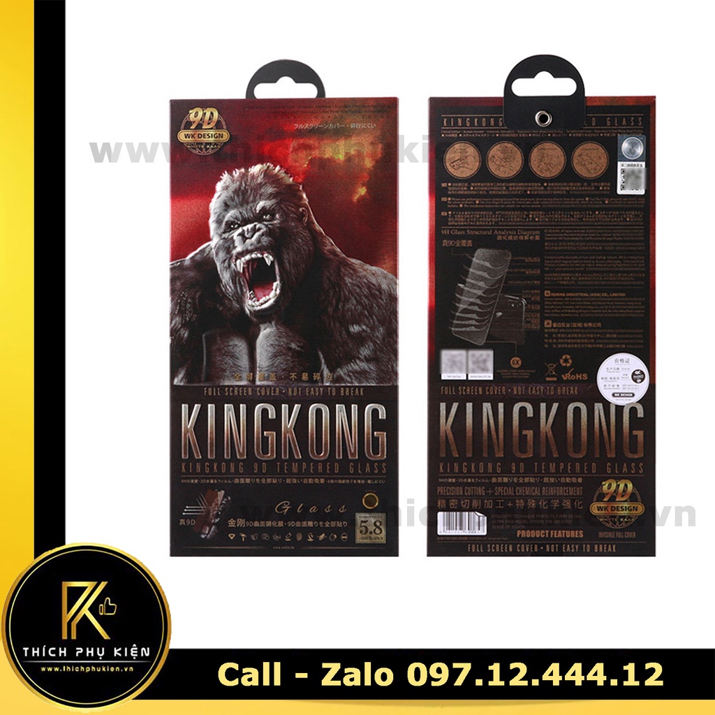 Cường Lực KING KONG Xịn Hộp Sắt iP_hone 11/11 Pro/11 Pro Max/ iP X/Xs/Xr/Xs Max