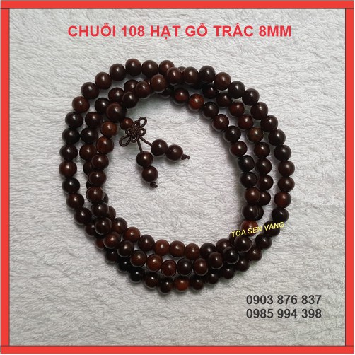 Chuỗi 108 Hạt - Vòng Chuỗi Hạt Đeo Tay Gỗ Trắc 8mm