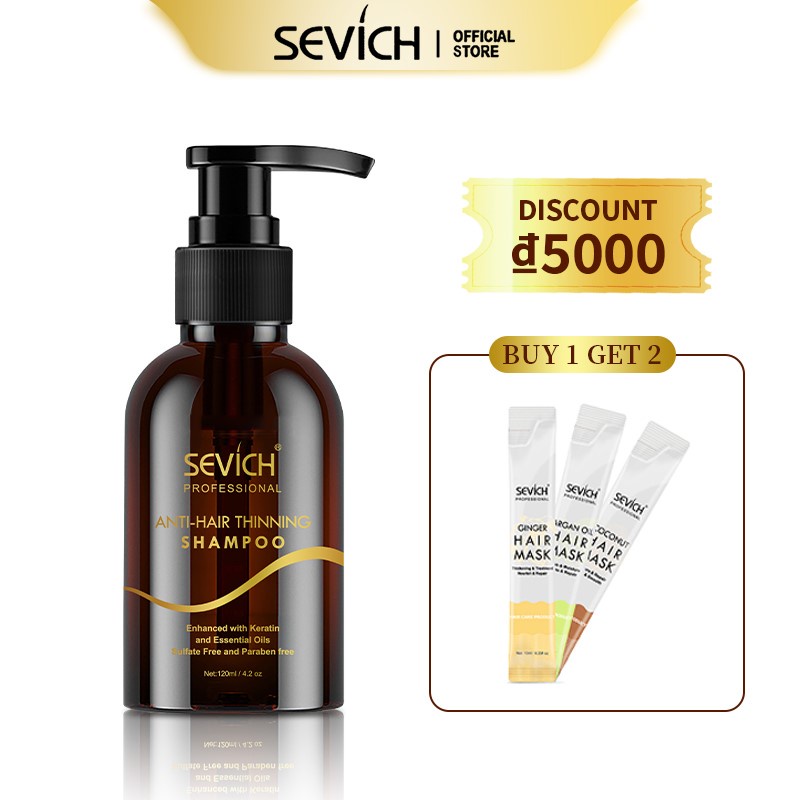 Dầu Gội SEVICH Chiết Xuất Gừng Chống Rụng Tóc 120ml 100%