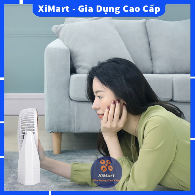 [MỚI 2021] Quạt Tích Điện Mini Để Bàn PIN 2000mA Dùng 8 Giờ 3 Chế Độ Gió Mạnh Mẽ - Quạt Mini Sạc USB Tích Điện - XiMart