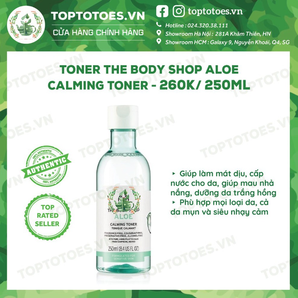 SALE THÔI NÀO Bộ sản phẩm Aloe Lô hội Yến mạch The Body Shop sữa rửa mặt, toner, kem dưỡng, mặt nạ SALE THÔI NÀO