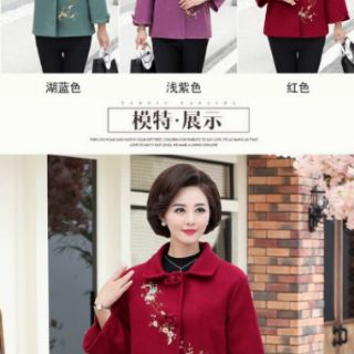 Áo dạ nữ trung niên thu đông.sẵn