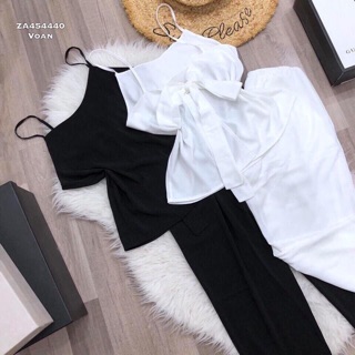 Set lụa trống lưng 2 dây