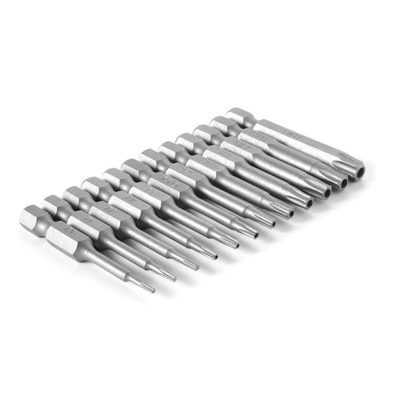 Bộ 12 đầu vặn vít lục giác T5-T40 1/4 inch 50mm chuyên dụng