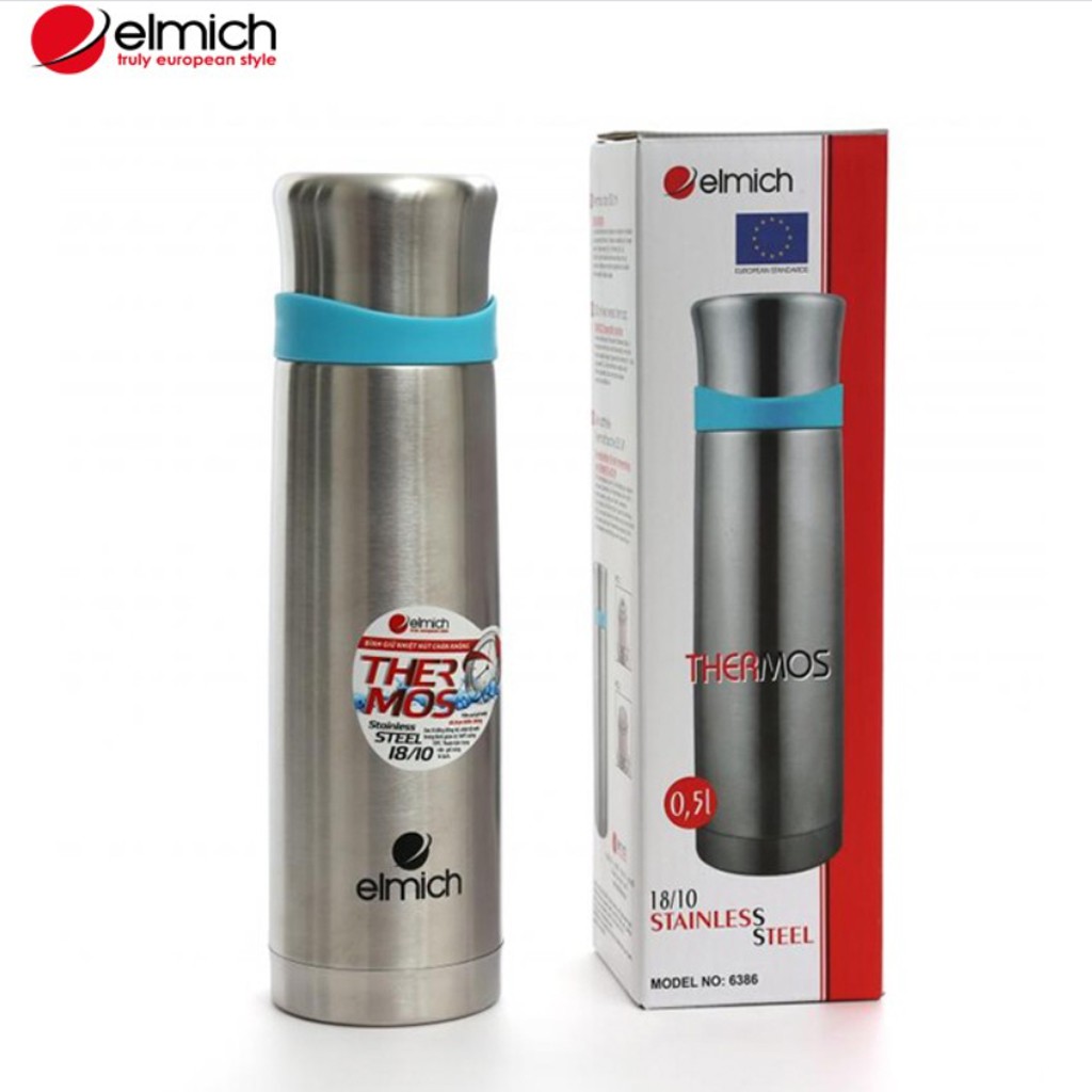 Bình giữ nhiệt Elmich FREE SHIP Binh giữ nhiệt Elmich 6386, inox 304, dung tich 500ml