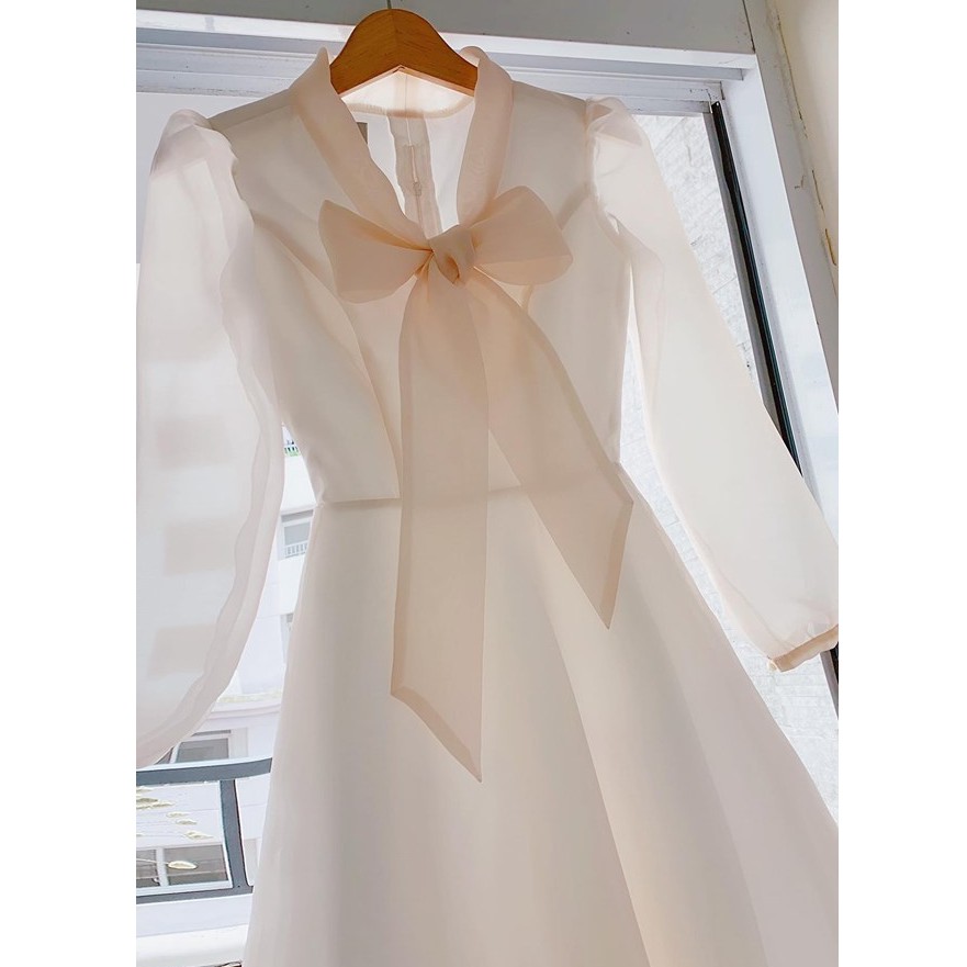 Đầm dự tiệc buộc nơ cổ dáng xòe sang trọng bậc nhất [KÈM ẢNH THẬT] | BigBuy360 - bigbuy360.vn