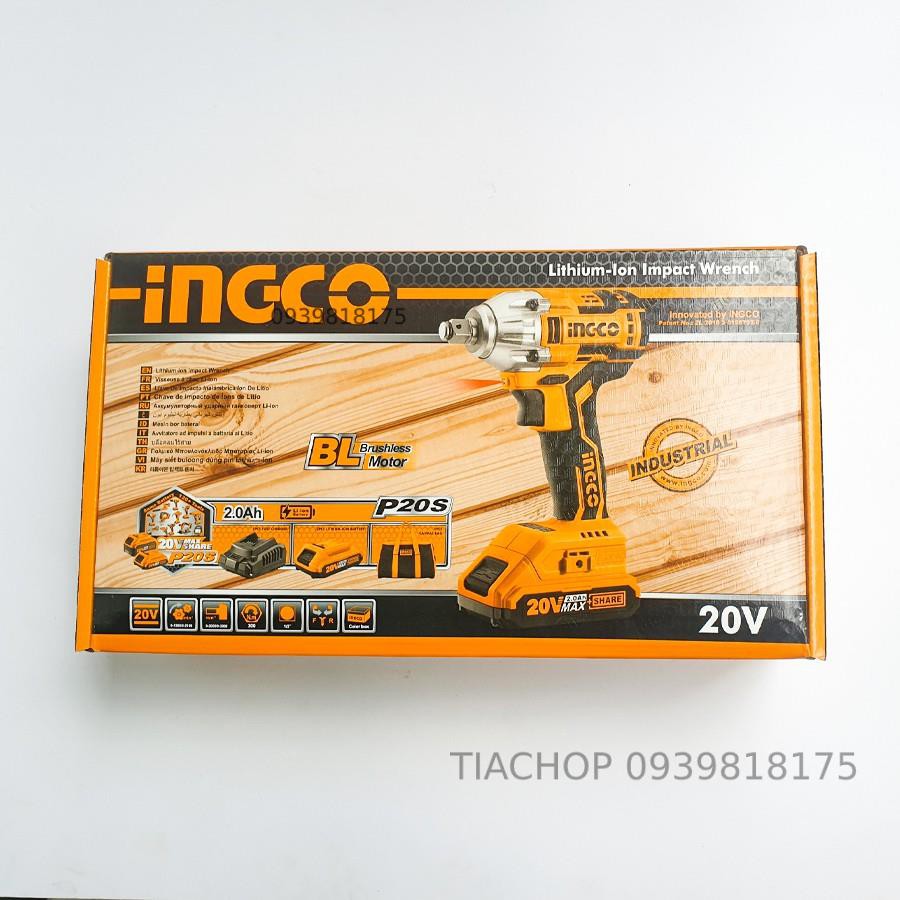 MÁY VẶN BULONG DÙNG PIN 20V INGCO ( động cơ ko chổi than )