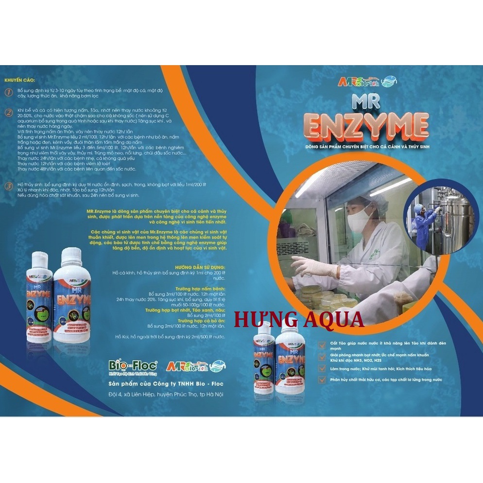MrBio, Mr Enzyme chuyên xử lý nước và các vấn đề cho hồ cá, thủy sinh: khử tanh, khử bọt nhớt, diệt tảo nấm hiệu quả