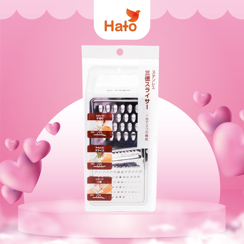 Dụng Cụ Nạo, bào sợi, thái lát Rau, Củ, Quả 3in1 Echo size to [Hàng Nhật Bản Nội Địa]