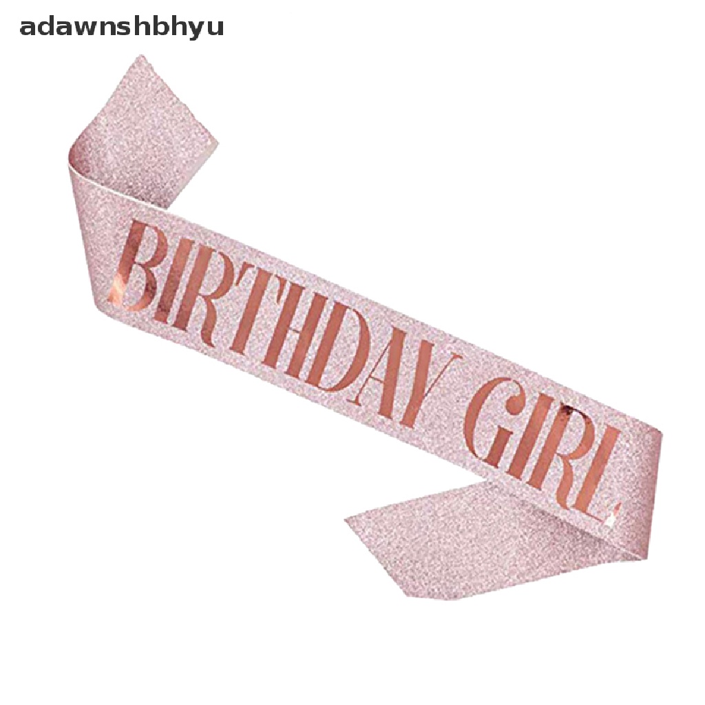 Băng Đeo Chéo Vải Satin In Chữ Birthday Queen / Girl 21