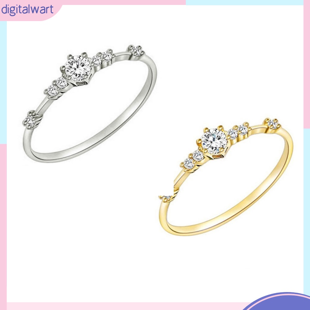 Nhẫn kim cương kiểu dáng đơn giản thanh lịch cho nữ