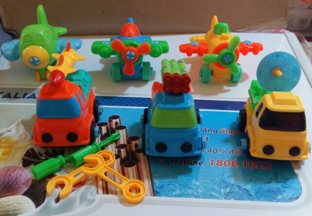 Sét 6 ô tô máy bay cho bé