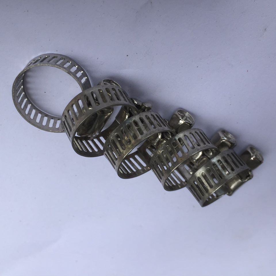 Combo 5 đai xiết inox (9mm- 16mm) cổ dê- vòng đai xiết inox dùng xiết ống 9mm- 16mm