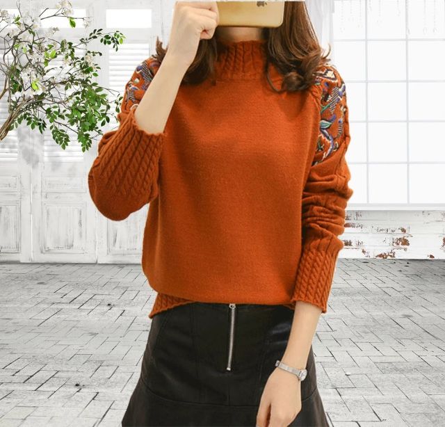 (ORDER)Áo len nữ thêu hoa( CÓ HÌNH THẬT) | BigBuy360 - bigbuy360.vn