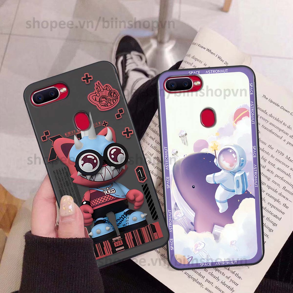 Ốp Oppo A5s / A7 / F9 / A12 phi hành gia vũ trụ space.x siêu đẹp, thời trang