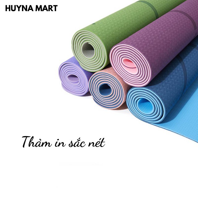 Thảm Yoga Định Tuyến 8mm-10mm chất liệu TPE cao cấp 2 Lớp chống trượt mới nhất 2021 T08