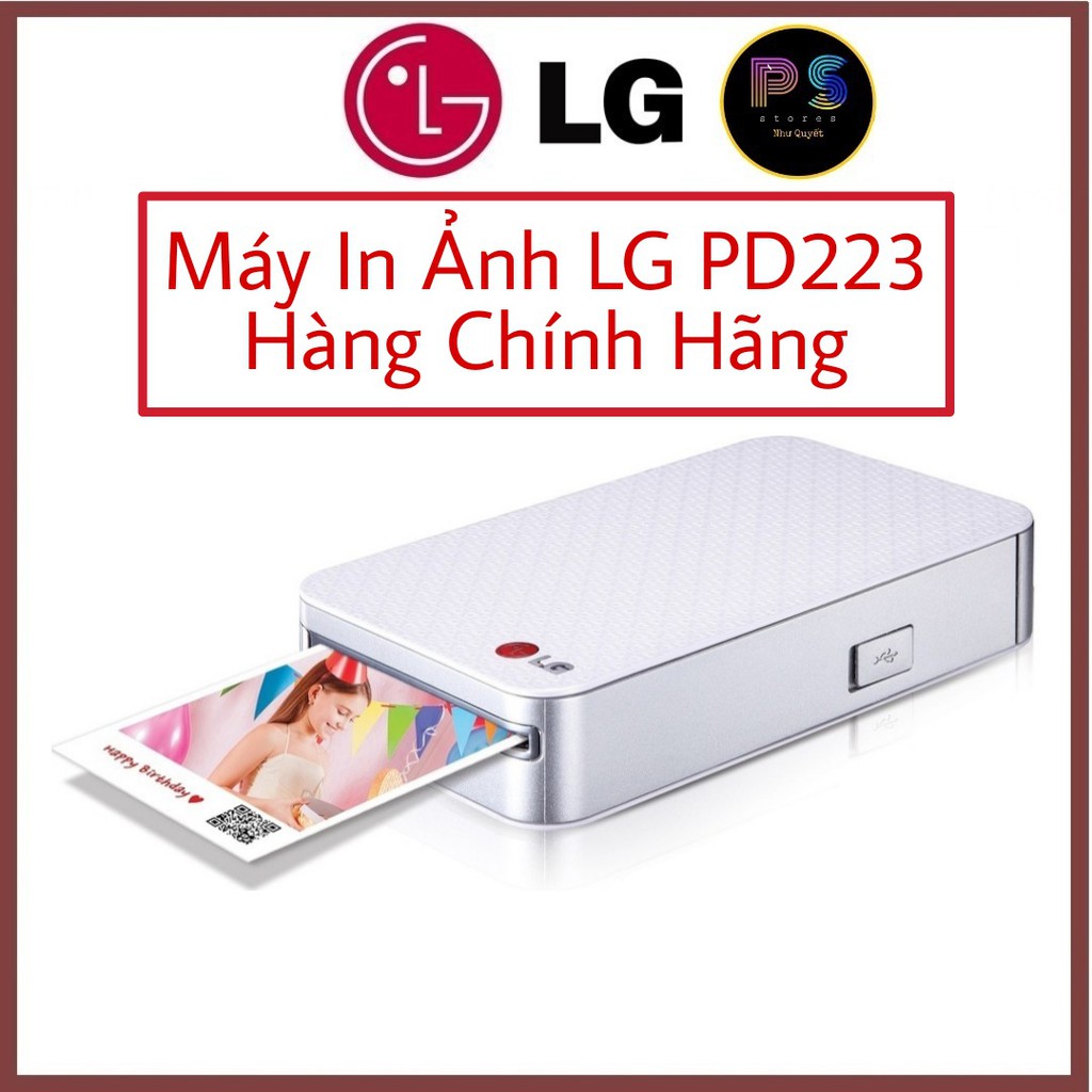 máy in ảnh LG PD223 chính hãng tặng kèm 4 hộp giấy in ảnh