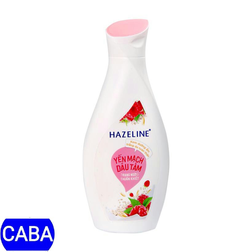 Hazeline Sữa dưỡng thể dưỡng dưỡng ẩm yến mạch dâu tằm 230ml (chai hồng)