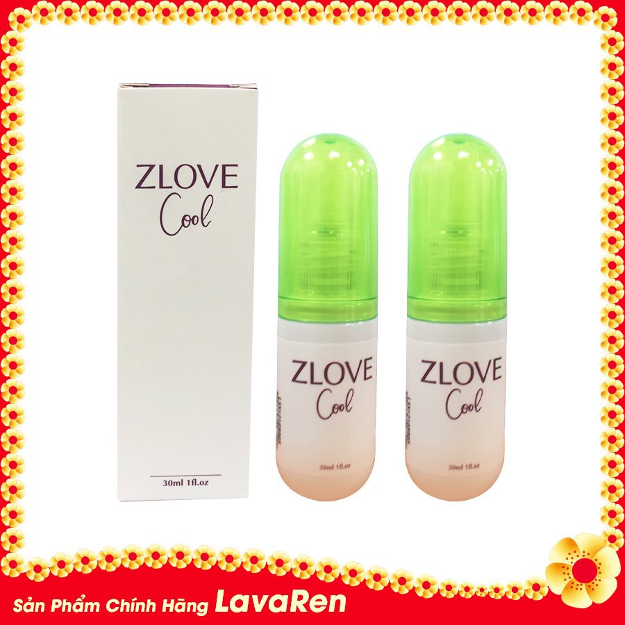 MỚI NHẤT Combo 2 ZLOVE COOL GẤP ĐÔI DUNG TÍCH 30ML GIÁ KHÔNG ĐỔI XỊT PHỤ KHOA KHÁNG KHUẨN, TRẺ HÓA, KHỬ MÙI, SẠCH THƠM