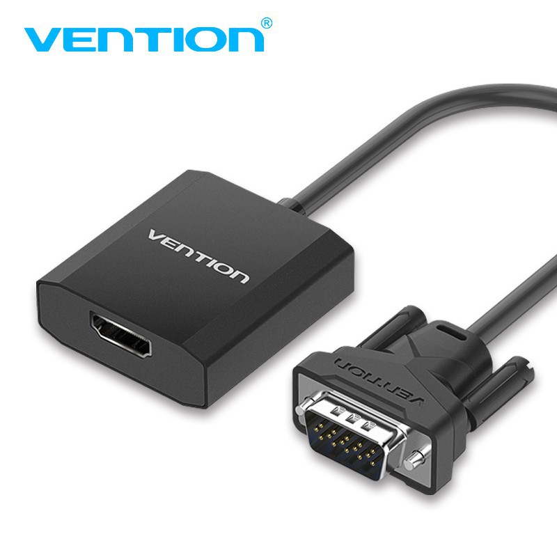 Đầu chuyển VGA sang HDMI hỗ trợ cổng âm thanh 3.5mm tiện lợi