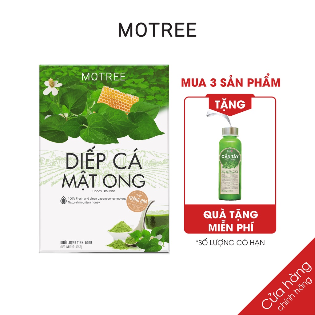 [Xả Kho] Bột diếp cá mật ong MOTREE sấy thăng hoa công nghệ Nhật Bản hộp 54gr.