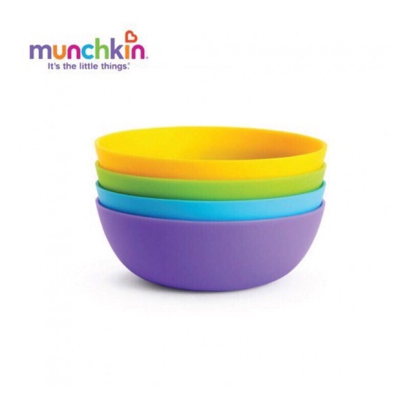 Bộ 4 Bát Nhựa Cỡ Lớn Munchkin