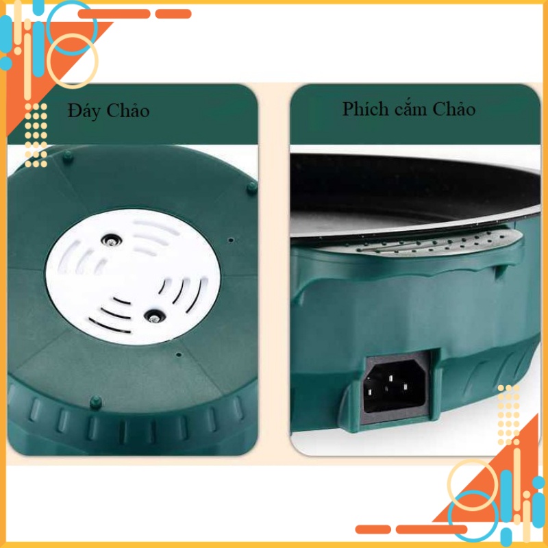 Chảo Nướng Điện Đa Năng Mini Chống Dính 26cm Bếp Nướng Điện Không Khói BBQ Hàn Quốc Cực Xinh