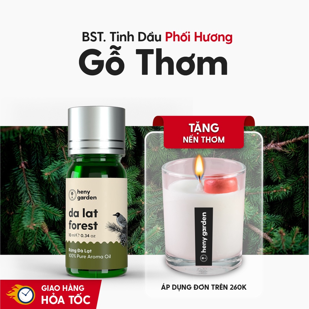 Tinh Dầu Xông Phòng, Làm Nến Thơm Tone Gỗ (15 LOẠI) 3 Tầng Hương Phối Hợp Mới Lạ HENY GARDEN