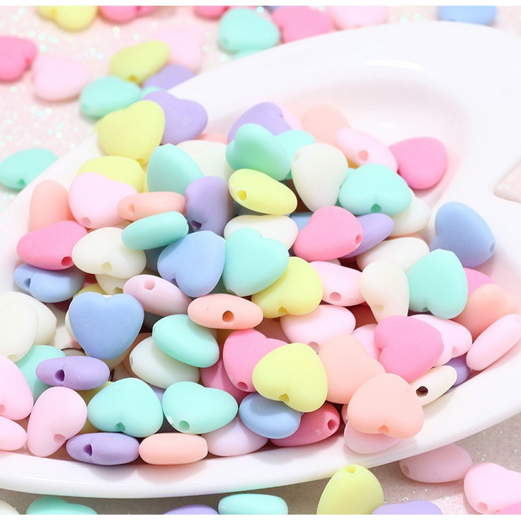 Set 30 hạt nhựa Acrylic 12mm nhiều màu sắc dùng để làm đồ trang sức thủ công