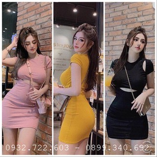Đầm Body Cổ Tròn Ba Lỗ Hot Trend (Ba lỗ khoét)