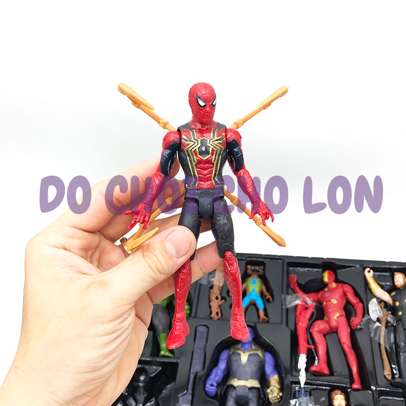 Hộp đồ chơi mô hình 10 siêu anh hùng Avengers Final Battle có đèn 28001