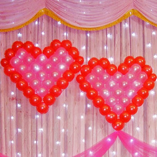 Mô hình lưới giữ bong bóng 38 lỗ hình trái tim dùng trang trí xe cưới