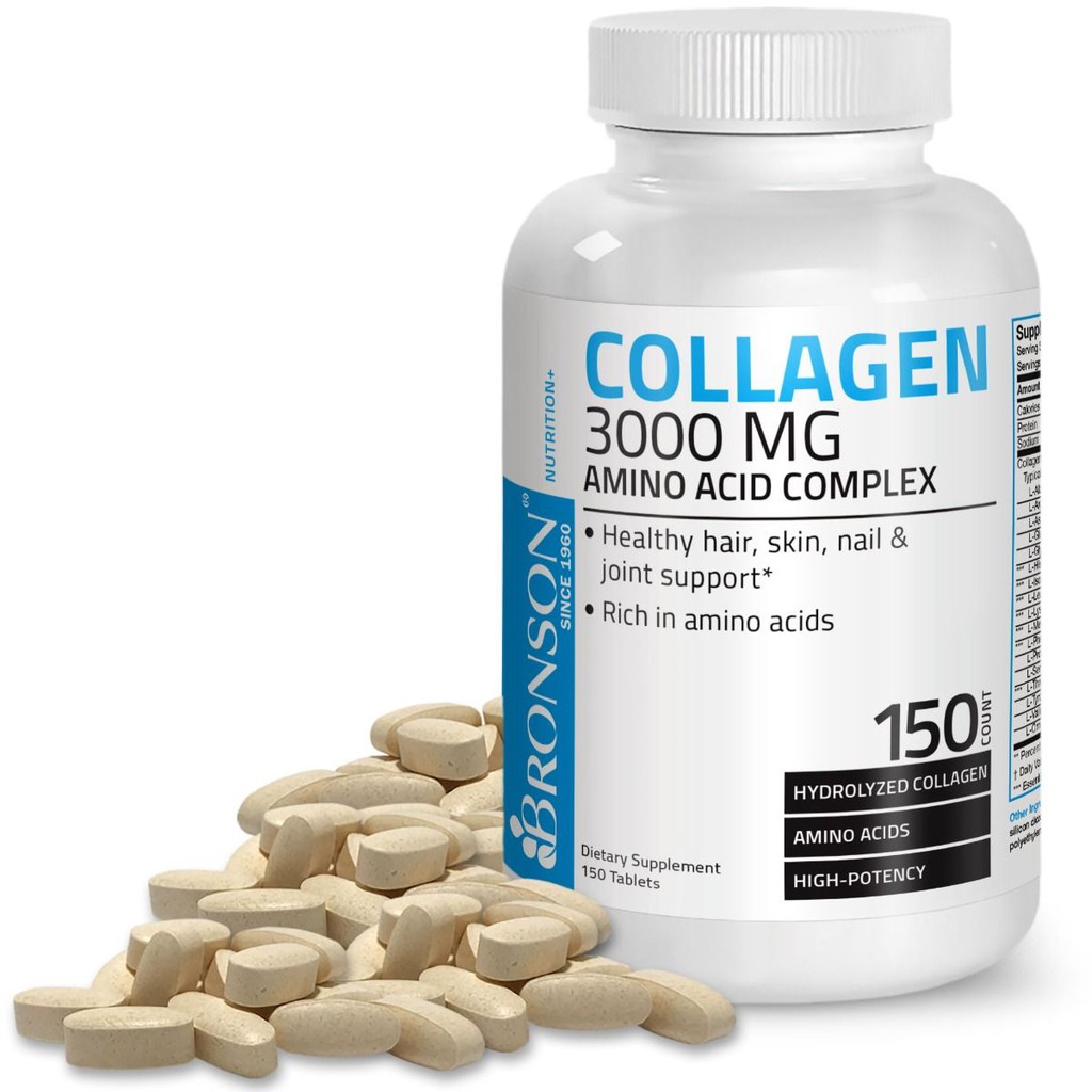 Organic Vitamins Collagen 3000mg - 150 viên Mỹ - Đẹp da, tóc, móng & Bổ xương khớp