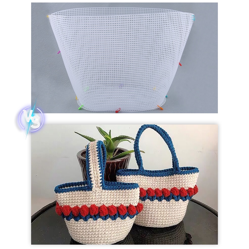 Phụ Kiện Đan Len Bằng Nhựa Kèm Dây Ruy Băng / Len / Túi Đựng Dễ Dàng Hỗ Trợ Đan Len DIY